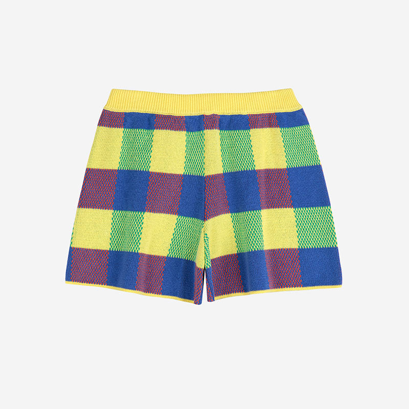 Bobo Choses Woman - Vichy jacquard cotton knitted shorts | Scout & Co