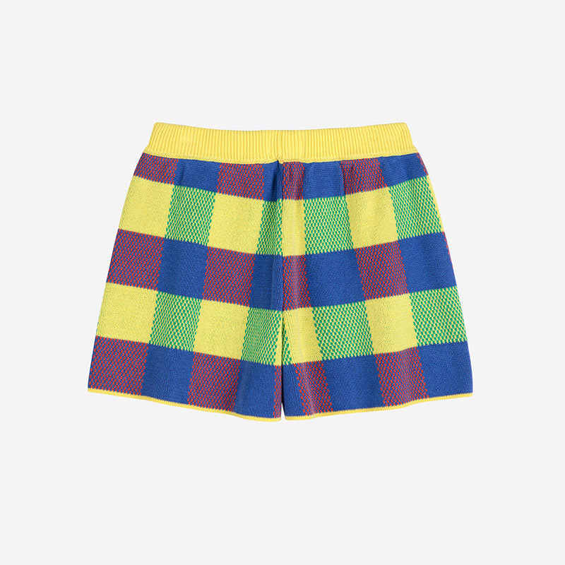 Bobo Choses Woman - Vichy jacquard cotton knitted shorts | Scout & Co