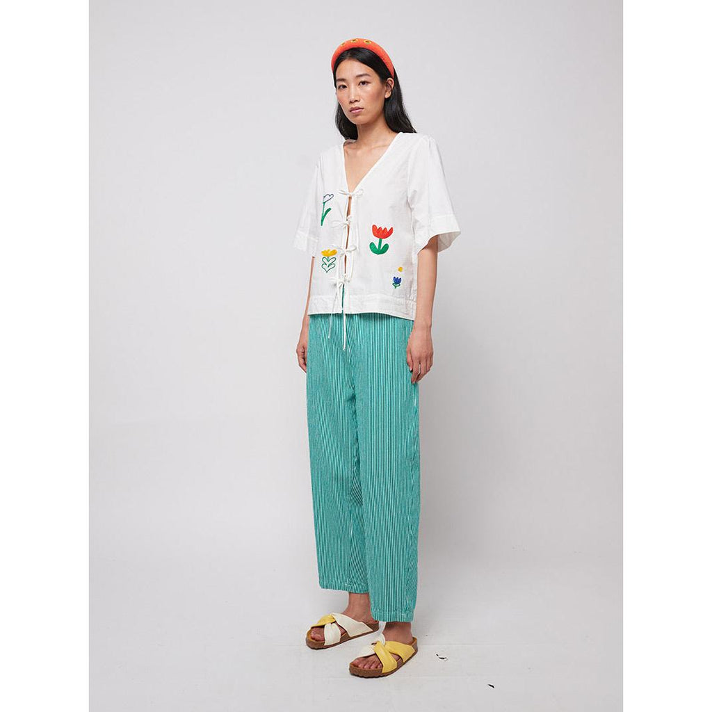 Bobo Choses Woman - Garden embroidery tie blouse | Scout & Co