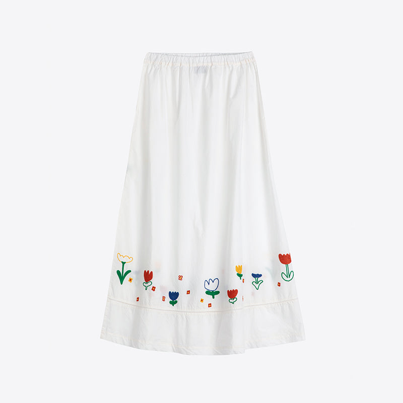 Bobo Choses Woman - Garden embroidery poplin skirt | Scout & Co