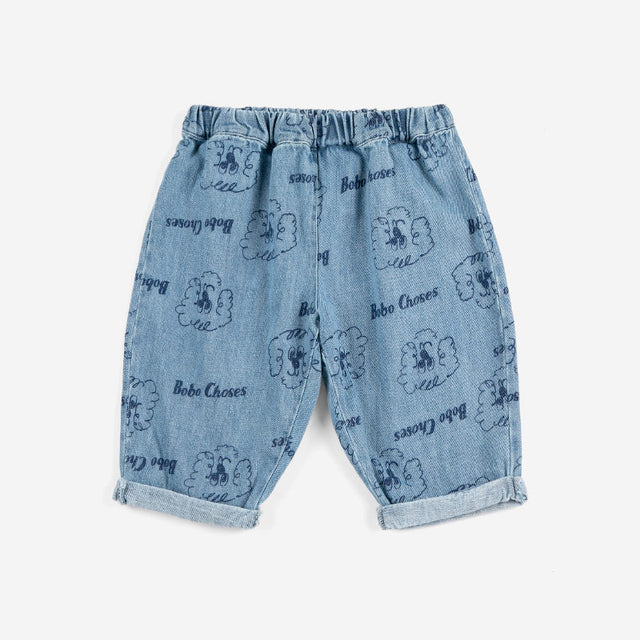 Bobo Choses - Pickles The dog all-over denim pants - baby | Scout & Co