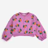 Bobo Choses - Tangerine all-over cropped sweatshirt | Scout & Co