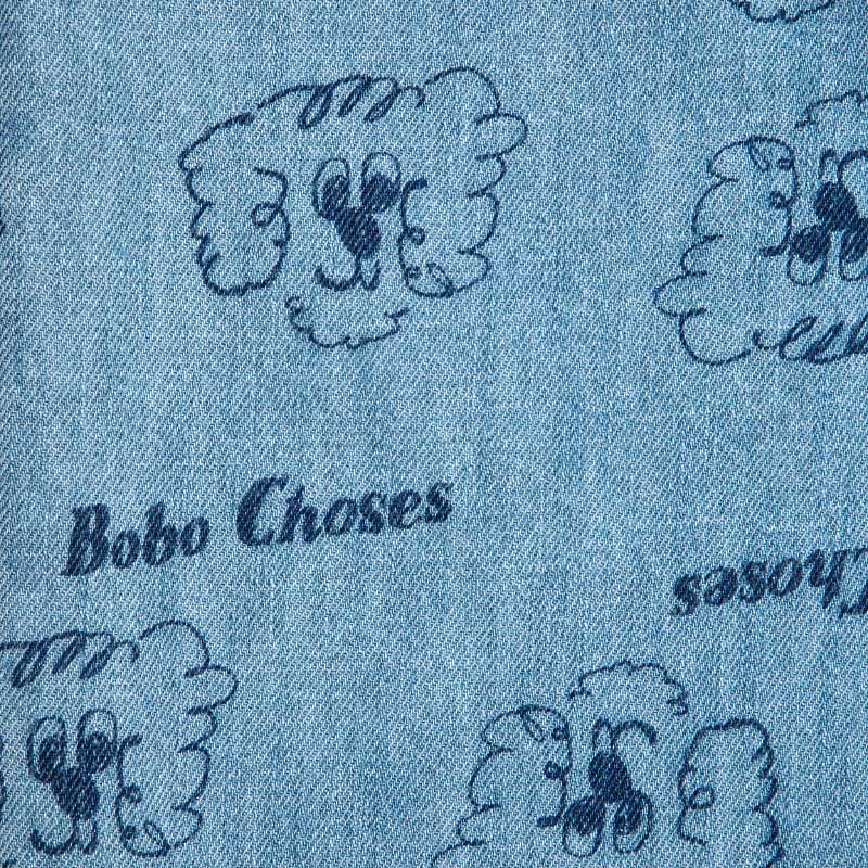 Bobo Choses - Pickles The Dog all-over light denim pants | Scout & Co