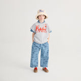 Bobo Choses - Pickles The Dog all-over light denim pants | Scout & Co