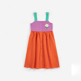 Bobo Choses - Pixel Daisy colour-block woven dress | Scout & Co