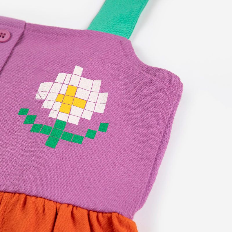 Bobo Choses - Pixel Daisy colour-block woven dress | Scout & Co
