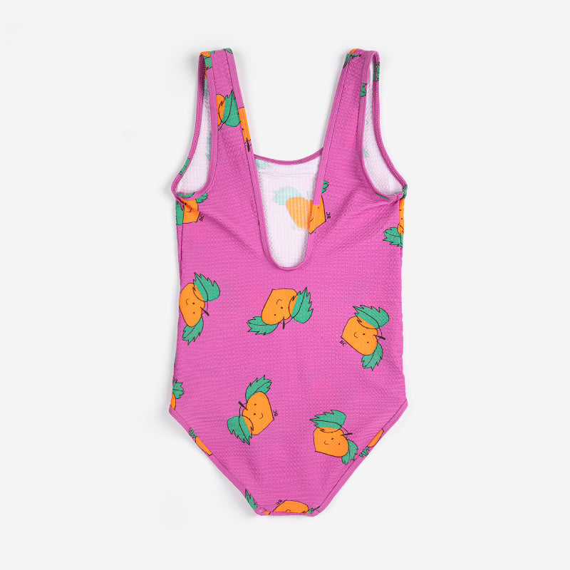 Bobo Choses - Tangerine all-over swimsuit | Scout & Co