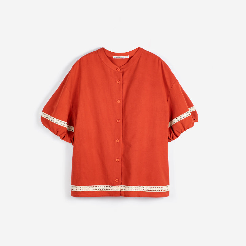Bobo Choses Woman - Contrast trim puff-sleeve shirt | Scout & Co