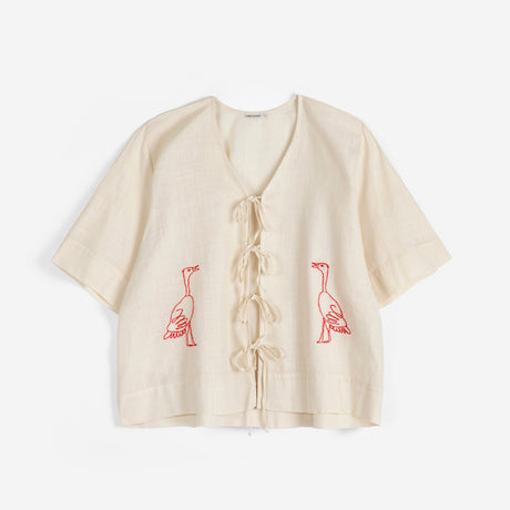 Bobo Choses Woman - Embroidery tie blouse | Scout & Co