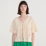 Bobo Choses Woman - Embroidery tie blouse | Scout & Co