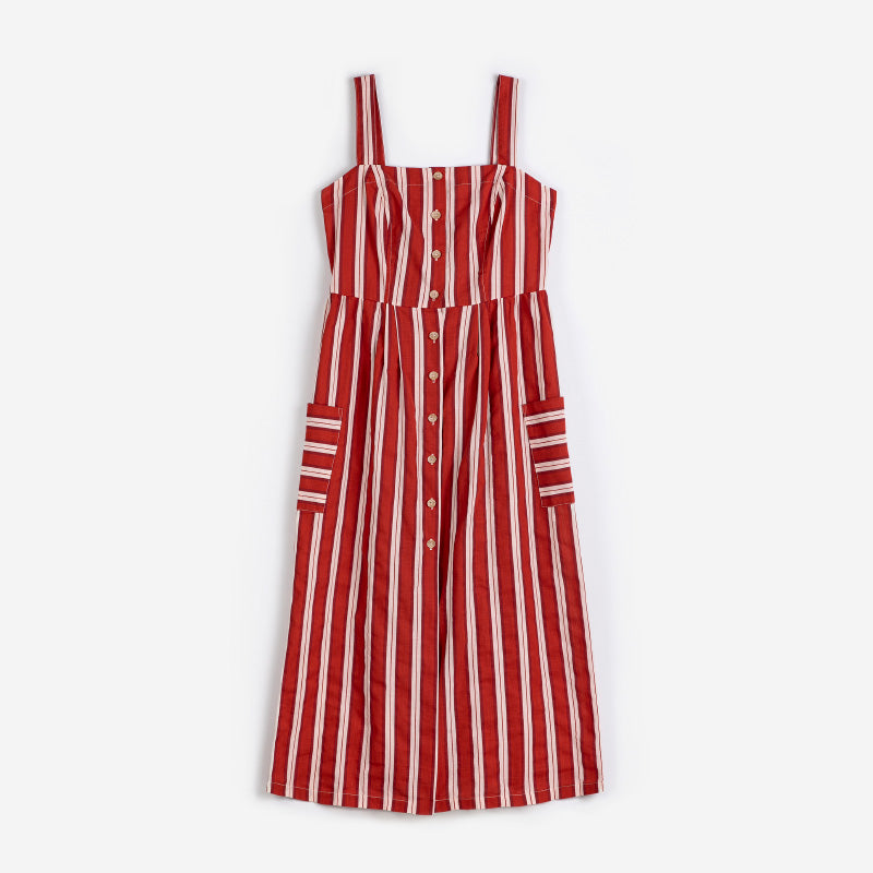 Bobo Choses Woman - Striped evasé strap dress | Scout & Co