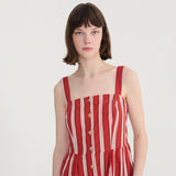 Bobo Choses Woman - Striped evasé strap dress | Scout & Co