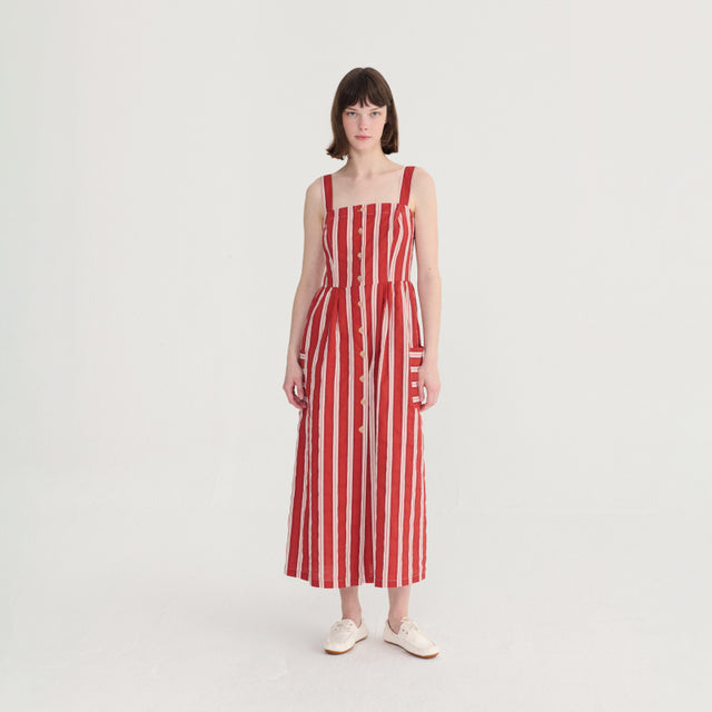 Bobo Choses Woman - Striped evasé strap dress | Scout & Co