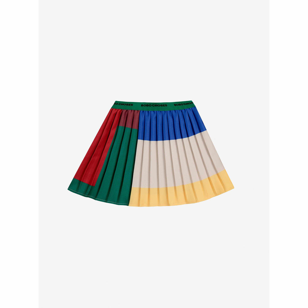 Bobo Choses - Colour Block pleated woven skirt | Scout & Co