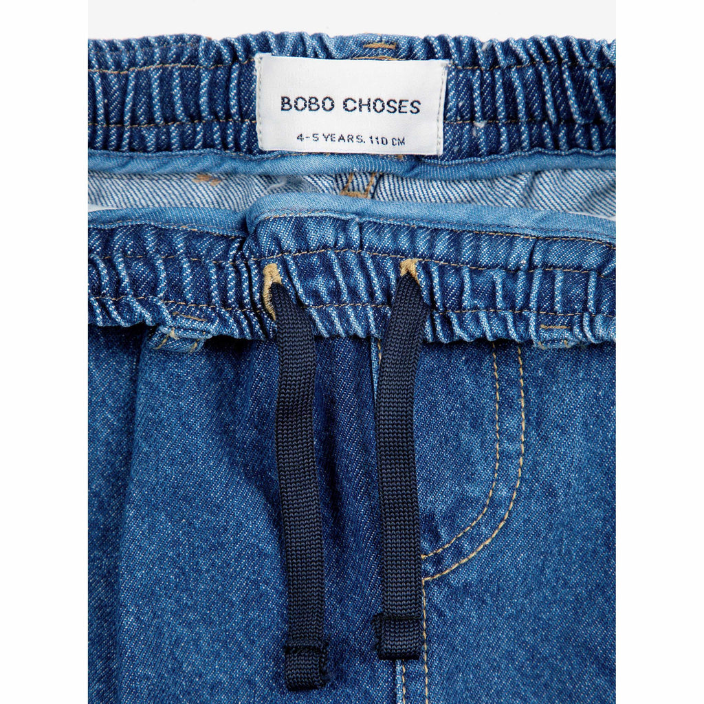 Bobo Choses - Funny Face denim jogging pants | Scout & Co