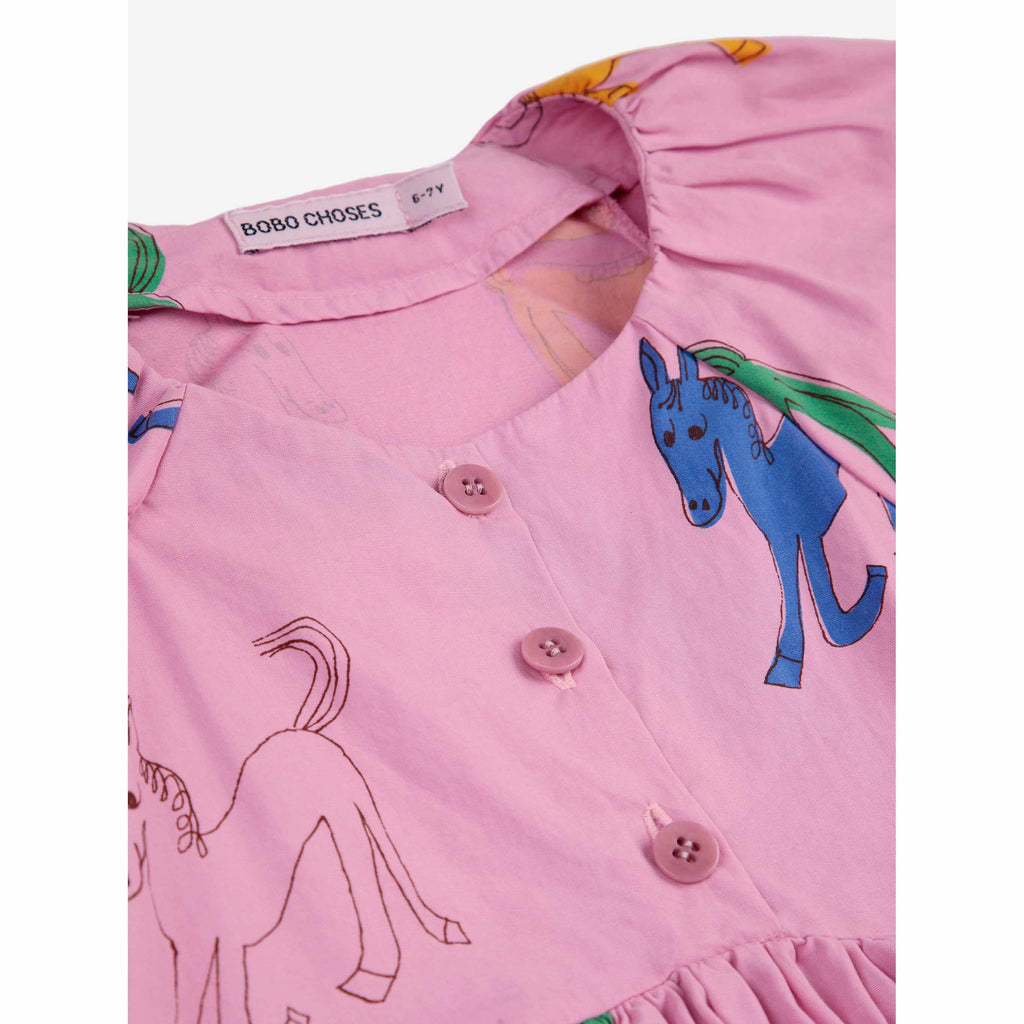 Bobo Choses - Wonder Horse all-over woven dress | Scout & Co