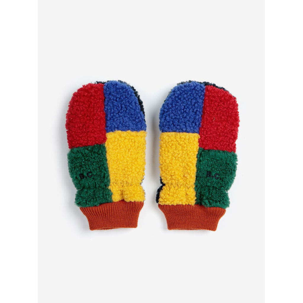 Bobo Choses - Colour Block sheepskin mittens | Scout & Co