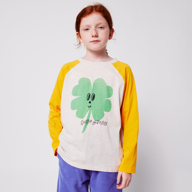 Bobo Choses - Lucky Clover raglan sleeves T-shirt | Scout & Co