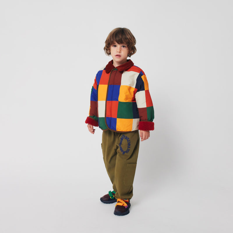 Bobo Choses - Multicolour Tiles reversible sheepskin jacket | Scout & Co