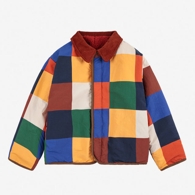 Bobo Choses - Multicolour Tiles reversible sheepskin jacket | Scout & Co