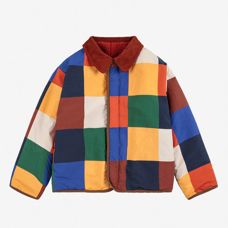 Bobo Choses - Multicolour Tiles reversible sheepskin jacket | Scout & Co