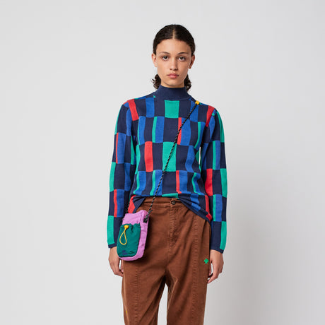 Bobo Choses Woman - Geometric jacquard turtleneck jumper | Scout & Co