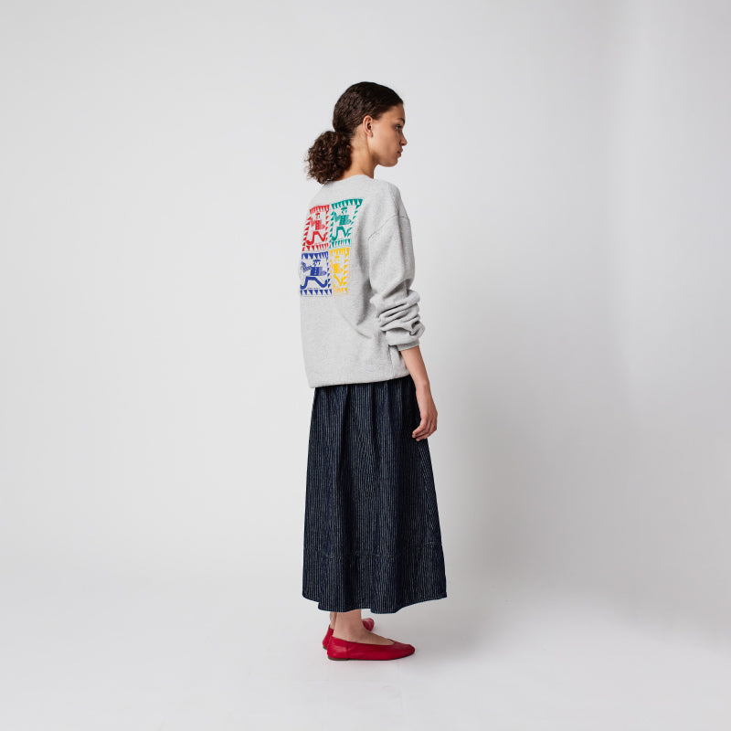 Bobo Choses Woman - Denim stripe A-line skirt | Scout & Co