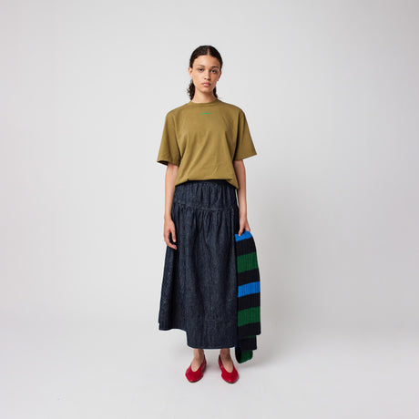 Bobo Choses Woman - Denim stripe A-line skirt | Scout & Co