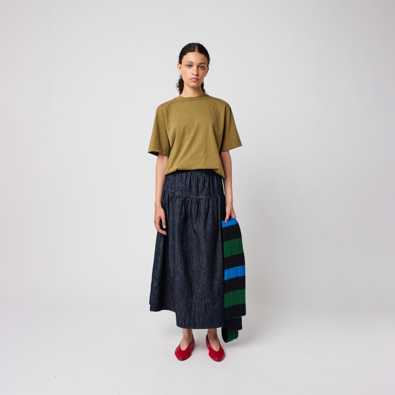 Bobo Choses Woman - Denim stripe A-line skirt | Scout & Co