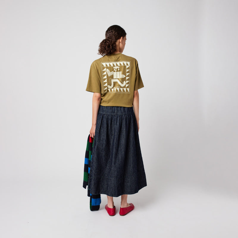 Bobo Choses Woman - Denim stripe A-line skirt | Scout & Co