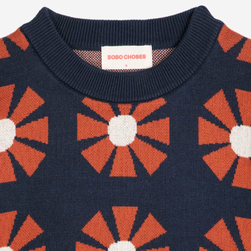 Bobo Choses Woman - Flower jacquard relaxed jumper | Scout & Co