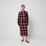 Bobo Choses Woman - Flower jacquard relaxed jumper | Scout & Co