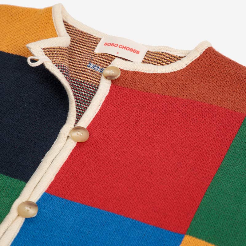 Bobo Choses Woman - Multicolour Check buttoned cardigan | Scout & Co