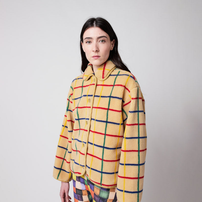 Bobo Choses Woman - Colour striped sheepskin jacket | Scout & Co