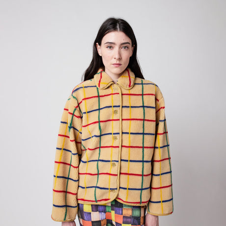 Bobo Choses Woman - Colour striped sheepskin jacket | Scout & Co
