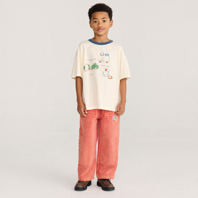Bobo Choses - Taxi Saurus Tag twill pants | Scout & Co