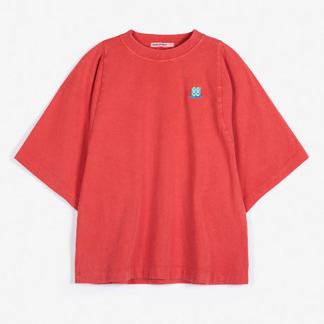 Bobo Choses Woman - Monster Mug embroidery relaxed T-shirt - red | Scout & Co