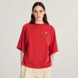 Bobo Choses Woman - Monster Mug embroidery relaxed T-shirt - red | Scout & Co