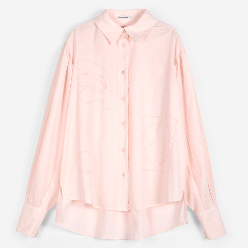 Bobo Choses Woman - Plant Seal embroidery poplin shirt | Scout & Co