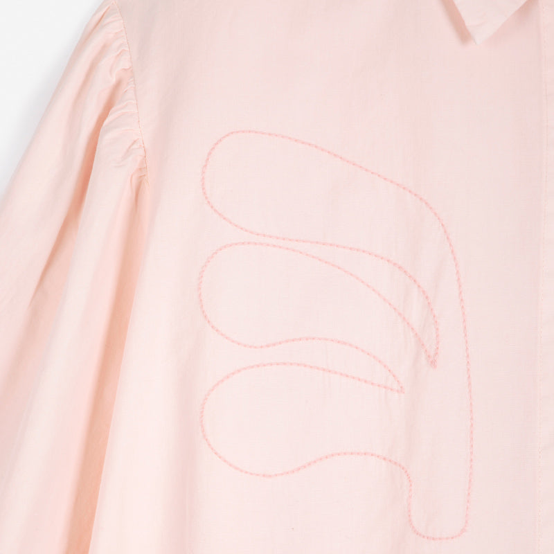 Bobo Choses Woman - Plant Seal embroidery poplin shirt | Scout & Co