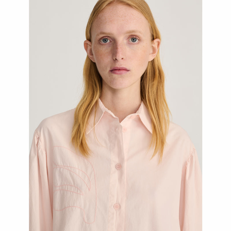Bobo Choses Woman - Plant Seal embroidery poplin shirt | Scout & Co