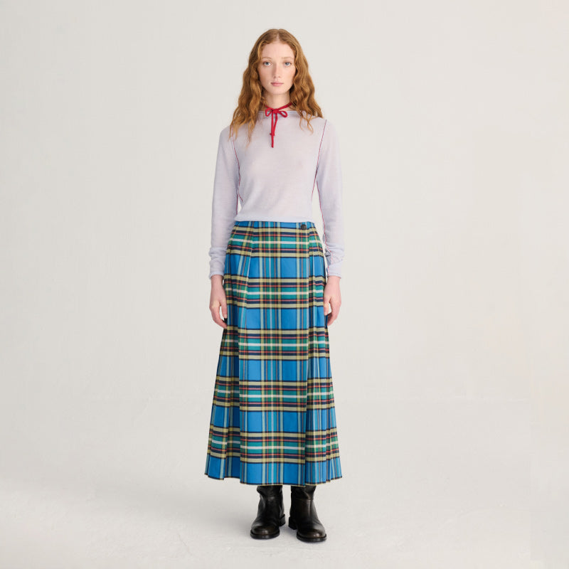Bobo Choses Woman - Tartan flannel pleated skirt | Scout & Co