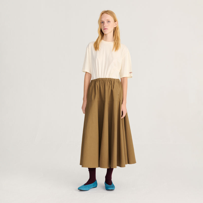 Bobo Choses Woman - Paper touch evase skirt – khaki | Scout & Co