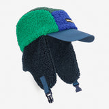 Bobo Choses - Colour Block sheepskin chapka hat - blue | Scout & Co