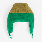 Bobo Choses - Colour Block sheepskin chapka hat - green | Scout & Co