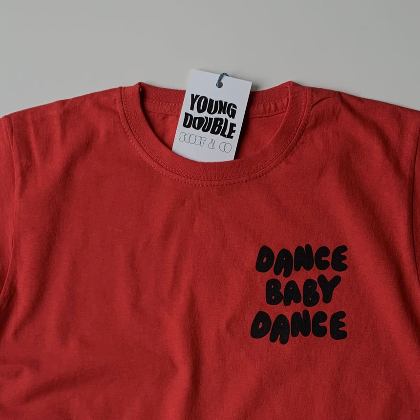 Young Double x Scout & Co exclusive - Dance Baby Dance T-shirt - Red | Scout & Co