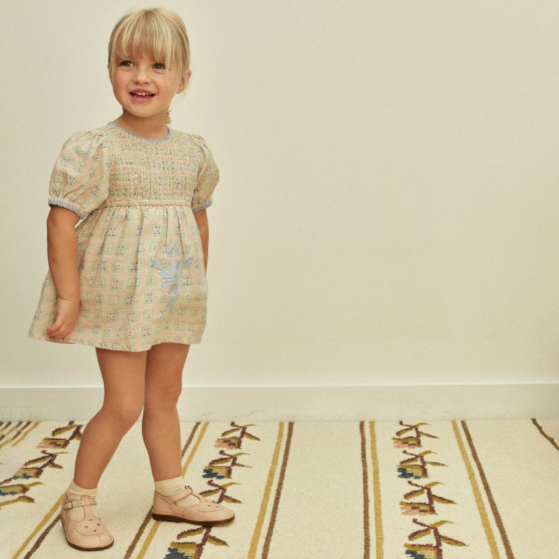 Apolina - Baby Noemie dress - Rosepanel Mint | Scout & Co