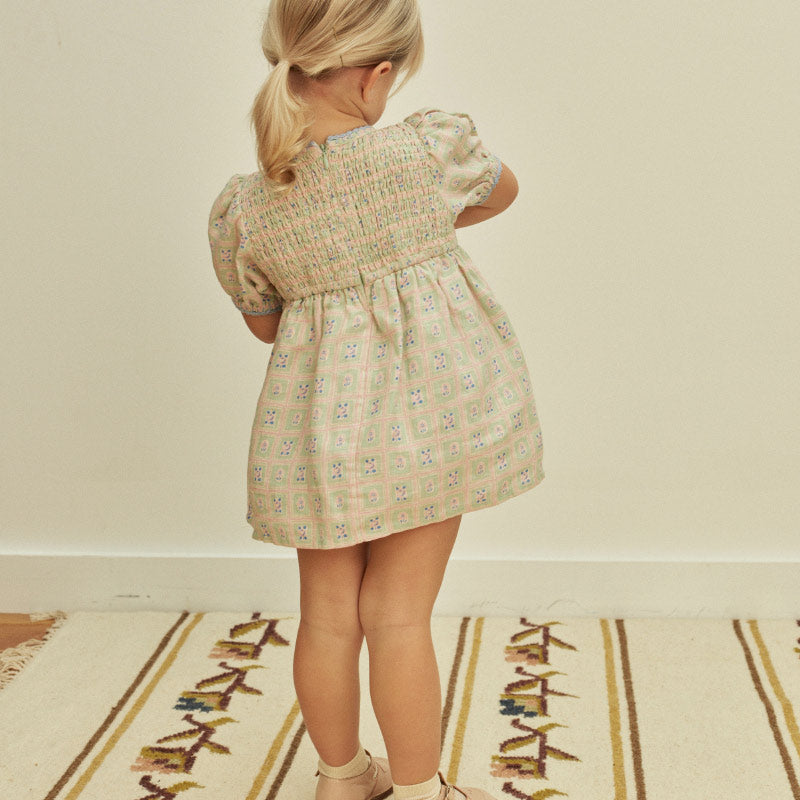 Apolina - Baby Noemie dress - Rosepanel Mint | Scout & Co