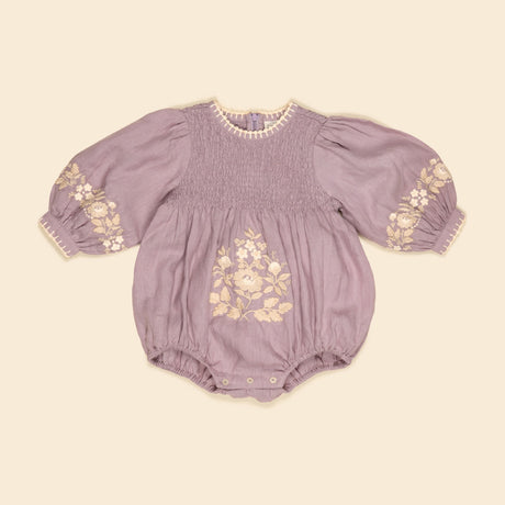 Apolina - Baby Noemie romper - Dusky Lavender | Scout & Co