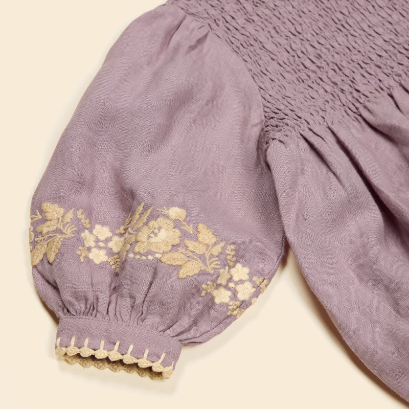 Apolina - Baby Noemie romper - Dusky Lavender | Scout & Co